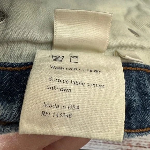 Reformation Jeans Womens Blue Dixie Fly Button High Rise Jeans Shorts Size 28 - Picture 5 of 8